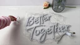 Better Together Neon Sign LED Light Home Art Wedding Bar Bedroom Aesthetic Room Birthday Party Clue Wall Decorate Gift