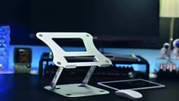 XMSJ Laptop Stand Adjustable Carbon Steel Notebook Tablet Stand Up to 17 Inch Macbook Laptop Portable Foldable Cooling Holder