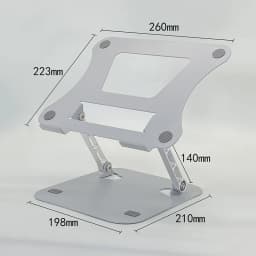 XMSJ Laptop Stand Adjustable Carbon Steel Notebook Tablet Stand Up to 17 Inch Macbook Laptop Portable Foldable Cooling Holder