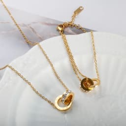 Trendy Roman Numerals Jewelry Set Luxury Round Crystal Gold Color Charm Necklace Earrings Bracelet Stainless Steel For Women New