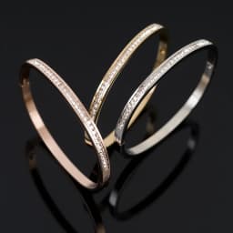 Half CZ Square Crystal Bangle Bracelet Luxury Women Stainless Steel Gold-plated Open Cuff Bracelet For Women's Wedding Jewelry