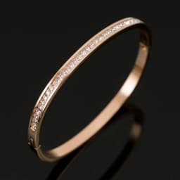 Half CZ Square Crystal Bangle Bracelet Luxury Women Stainless Steel Gold-plated Open Cuff Bracelet For Women's Wedding Jewelry