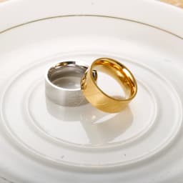 8mm Heart Palm Eyes Engraving Ring for Women Men Stainless Steel Gold Color Waterproof Finger Rings Classic Jewelry Party Gifts