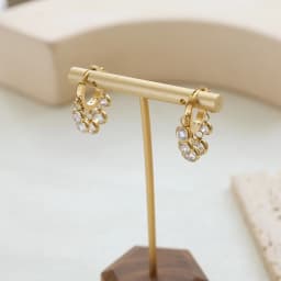 JOVO LOVE Elegant Colorful Cubic Zirconia Stainless Steel Earrings Women Cute Sweet Tassel Small Ear Buckle Temperament Jewelry