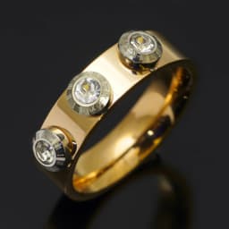 Stainless Steel Roman elements CZ Crystal Jewelry Classic Gold Color Rings For Women Men Wedding Party Jewelry