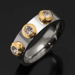 Stainless Steel Roman elements CZ Crystal Jewelry Classic Gold Color Rings For Women Men Wedding Party Jewelry