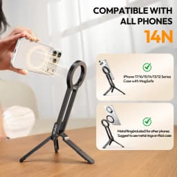 Ulanzi MA57 Magsafe Carabiner Phone Tripod Phne Stand Holder with Hook for Iphone 17 16 15 Pro Max Android Vlog Live-Streaming