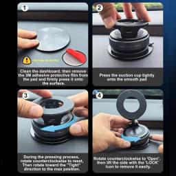 Car Phone Magnetic Stand Mechanical Vacuum Suction Cup Rotate 360° Magnetic Adsorption Bracket Navigation Universal Holder
