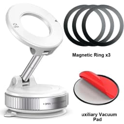 Car Phone Magnetic Stand Mechanical Vacuum Suction Cup Rotate 360° Magnetic Adsorption Bracket Navigation Universal Holder
