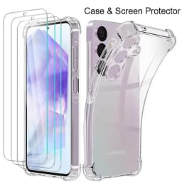 Case with Glass for Samsung A56 A36 A15 A55 A54 A14 A34 A35 A52 Silicone Cover for Samsung Galaxy A55 shockproof Case