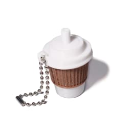 Calming Keychain Keys Finger Button Anti-stress Toys Coffee Ice Cream Cheese Food Funny Decompression Gifts for Children Adults