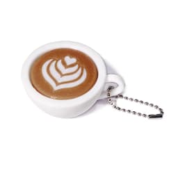 Calming Keychain Keys Finger Button Anti-stress Toys Coffee Ice Cream Cheese Food Funny Decompression Gifts for Children Adults