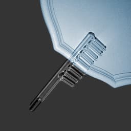 3PCS Hair Comb Dandruff Removal Glass Smoothes Hair Comb Shaped Probe For High Frequency Electrotherapy Instrument Purple Light