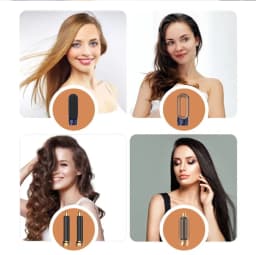5 In 1 Professional Hair Dryer Hot Air Comb Brush With Curling Iron And Hair Straightener For Salon Quality Hair Styling