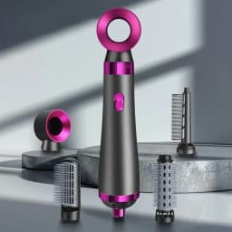 Five in One Hair Dryer Hot Air Comb Electric Curly Hair Straightener Negative Ion Hair Dryer Styling Set 220V EU 110V US