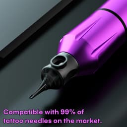 POSEIDON Tattoo Kit 20 V6 Tattoo Needles Tattoo Pen Kit For Permanent Makeup Tattoo Machine Kit Purple Wireless Tattoo Gun Kit