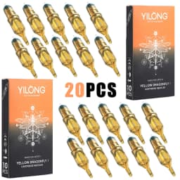 20PCS YILONG Cartridge Tattoo Needles RL Tattoo Needles Permanent Make-Up Tattoo Tool for Cartridge Tattoo Machine Pen