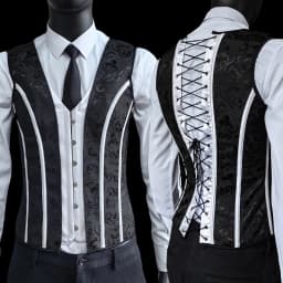Men's Tight Abdomen Corset Slimming Waist Bones Shaping Vest Stomach Belly Control Vintage Waistcoat Elegant Medieval Corset