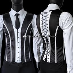 Men's Tight Abdomen Corset Slimming Waist Bones Shaping Vest Stomach Belly Control Vintage Waistcoat Elegant Medieval Corset