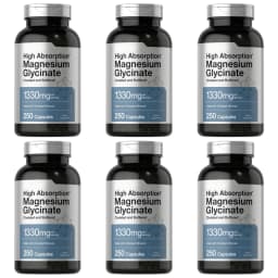 Magnesium Glycinate 1330mg (Elemental Magnesium) 250 Capsules Chelated Buffered Minerals Non-GMO Gluten Free Dietary Supplement