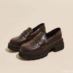 Women's Casual leather Shoes Fashion Thick soled Pumps Solid Color Breathable Loafers Fashion comfort ladies high heels Zapatos