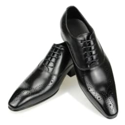 Black Dress Shoes Oxfords for Mens Luxury Business Party Banquet Daily Retro Genuine Leather Shoe Lace-up Handmade Wedding Shoes