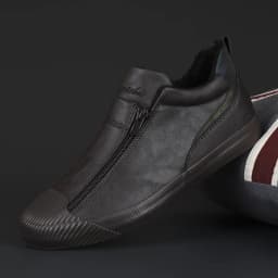 Winter Men Leather Casual Shoes Fashion Double Zipper High Tops Flat Shoes Slip on Plush Male Sneakers Loafers Tenis Masculino
