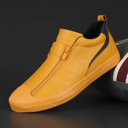 Winter Men Leather Casual Shoes Fashion Double Zipper High Tops Flat Shoes Slip on Plush Male Sneakers Loafers Tenis Masculino