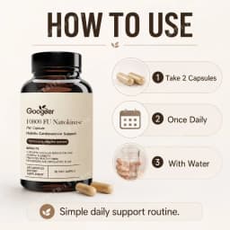 Nattokinase 10800 FU Capsules with CoQ10 Garlic Extract Daily Wellness Supplement 60 Count 30 Day Supply for Adults Men Women
