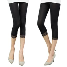 Thin Lace Short Leggings Summer Jeggings Women Pants Bodycon Cropped Capris Skinny Legging Black White Push Up Trousers Elastic