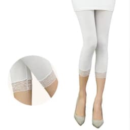 Thin Lace Short Leggings Summer Jeggings Women Pants Bodycon Cropped Capris Skinny Legging Black White Push Up Trousers Elastic