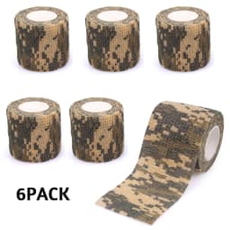 6 Roll Camouflage Kinesiologia Bandage Outdoor Hunting Camouflage Stealth Tape Elbow Pads Knee Brace Support Elastic Bandage Gym