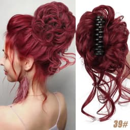 Claw Clip Style Messy Synthetic Wig, Suitable for Women's Messy Wavy Curls and Knotted Extensions