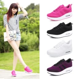 Shoes for Women Shoes 2023 Summer New Breathable Outdoor Lacing Thick Sole Shoes Women's Casual Shoes Platform Woman Sneakers
