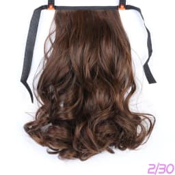 Allaosify Brown Black Heat Resistant Synthetic Pony Tail Hair Extensions Drawstring Ponytail 12"