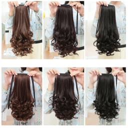 Allaosify Brown Black Heat Resistant Synthetic Pony Tail Hair Extensions Drawstring Ponytail 12"