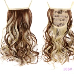 Allaosify Brown Black Heat Resistant Synthetic Pony Tail Hair Extensions Drawstring Ponytail 12"