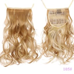 Allaosify Brown Black Heat Resistant Synthetic Pony Tail Hair Extensions Drawstring Ponytail 12"