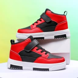 Childrens Skate Shoes High-Quality Leather Wear-Resistant Outdoor Walking Shoes Flat Breathable Comfortable Sneakers for Kids
