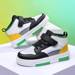 Childrens Skate Shoes High-Quality Leather Wear-Resistant Outdoor Walking Shoes Flat Breathable Comfortable Sneakers for Kids
