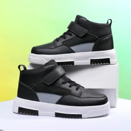 Childrens Skate Shoes High-Quality Leather Wear-Resistant Outdoor Walking Shoes Flat Breathable Comfortable Sneakers for Kids