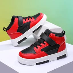 Childrens Skate Shoes High-Quality Leather Wear-Resistant Outdoor Walking Shoes Flat Breathable Comfortable Sneakers for Kids