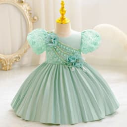 The New Girl Baby Clothes One Year Old Birthday Party Baptize the Flower Girl Net Yarn 0-4 Years Old Princess Skirt Newborn Clot