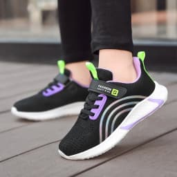 2025 Girls Casual Shoes Child White Mesh Sneakers Student Kids Summer Sock Footwear Fashion Children Sport Shoes Running Autumn