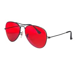 Blue Light Protection Eyewear Women Red Lens Glasses Men Better Sleep Night Improve Improve Sleep Insomnia Metal Frame 3 Size