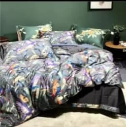 29Color 4/6Pcs Luxury Egyptian Cotton Bedding Set Queen King size Bright Flamingo Leaf Duvet Cover Bed sheet set Fitted sheet