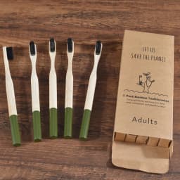 Bamboo Toothbrush 5Pack Adult Medium Bristles Eco Friendly Cepillo Dientes Bambu Oral Care Toothbrush Clareador De Dente Brushes