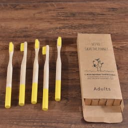 Bamboo Toothbrush 5Pack Adult Medium Bristles Eco Friendly Cepillo Dientes Bambu Oral Care Toothbrush Clareador De Dente Brushes