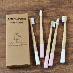 Bamboo Toothbrush 5Pack Adult Medium Bristles Eco Friendly Cepillo Dientes Bambu Oral Care Toothbrush Clareador De Dente Brushes