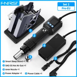 FNIRSI SAG-55 Micro Hot Air Gun 550W With Stand BGA Rework LCD Digital Hair Dryer Soldering Heat Gun For Welding Repair Tools